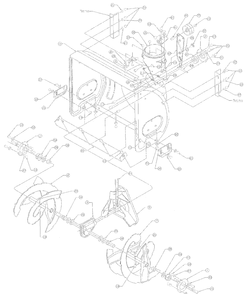 General Assembly Diagram and Parts List for 31AE640F149 1998 Yard Machines Snow Blower
